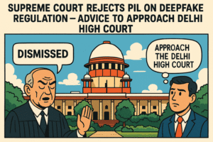 Supreme Court rejects PIL on Deepfake Regulation – Advice to approach Delhi High Court