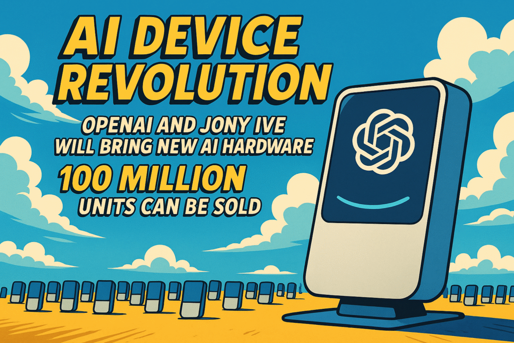 AI Device Revolution: OpenAI and Jony Ive will bring new AI hardware, 100 Million units can be sold