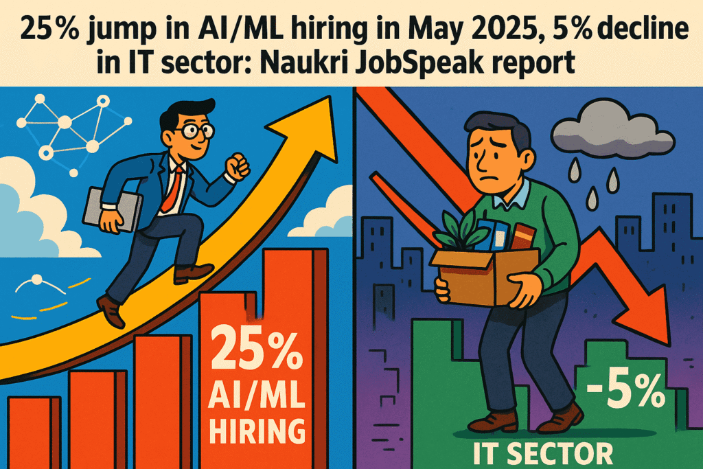 25% jump in AI/ML hiring in May 2025, 5% decline in IT sector: Naukri JobSpeak report